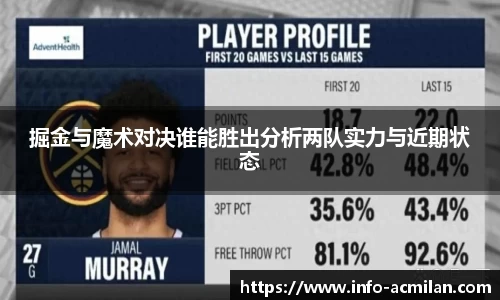 掘金与魔术对决谁能胜出分析两队实力与近期状态